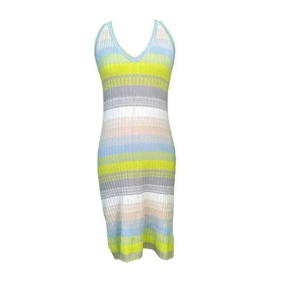 Anthropologie Daily Practice Tuvalu Sleeveless Sweater Dress Stripe Size Large - Picture 2 of 8